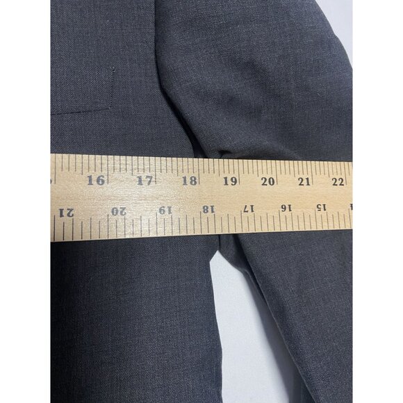 Mantoni Mens Gray 100% Virgin Wool Suit Jacket Blazer Italy Super 140s Size 44 - Picture 11 of 14